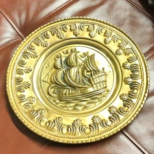 Brass plate made in England 12 inches